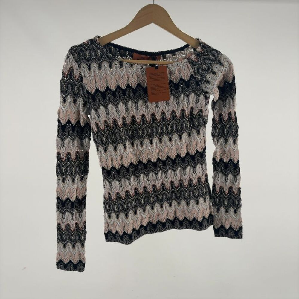 M Missoni Textured Sweater in Multicolor